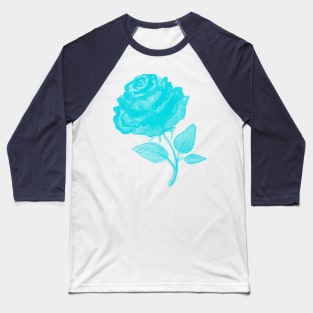 Bright Blue Rose of Hope Baseball T-Shirt